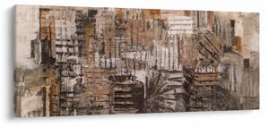 Obraz - Abstrakcia v hnedých tónoch (120x50 cm)