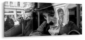 Obraz - Charles Chaplin v Prahe (120x50 cm)