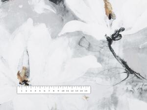 Biante Zamatová obliečka na vankúš Tamara TMR-006 Designové kvety na sivom 40 x 60 cm