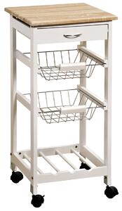 Kesper 25814 Kuchynský vozík s pracovnou doskou, 77 x 36 x 36 cm