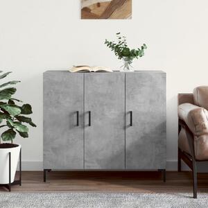 Komoda betónová sivá 90x34x80 cm kompozitné drevo