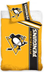 TipTrade Bavlnené obliečky 140x200 + 70x90 cm - NHL Pittsburgh Penguins Belt