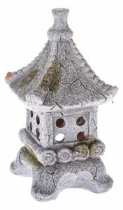 Keramický svietnik na čajovú sviečku Pagoda, 11 x 20 x 10,5 cm