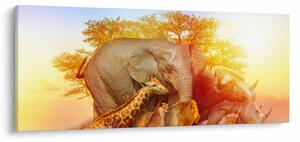 Obraz afrických zvieratiek (120x50 cm)