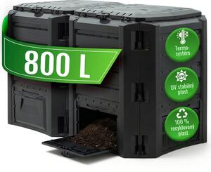 Záhradný kompostér COMPOGREEN, 800l, čierna Prosperplast