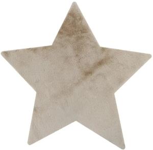 Detský plyšový koberec Hviezda v béžovej farbe