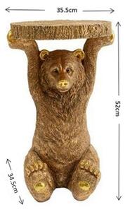Animal Bear príručný stolík zlatý