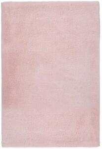 Plyšová kúpeľňová predložka rúžovej farby tredná - 50 x 90 cm , Protišmyková, jednofarebná, bez vzoru, mikrovlákno, polyester, moderný štýl, obdĺžnik, vysoký vlas