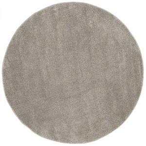 Svetlo hnedý kruhový koberec New - Tkaný, interiérový, bytový, kusový, okrúhly koberec, z polypropylénu, s vysokým vlasom, jednofarebný, minimalistický štýl – priemer 240 cm