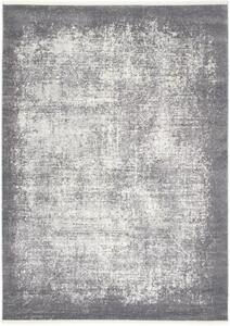 Koberec Top okamih šedý - 133 x 190 cm , Tkaný, interiérový, bytový, kusový, obdĺžnikový koberec, z polypropylénu a polyesteru, s krátkym vlasom, minimalistický štýl, abstraktný štýl