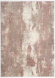 Koberec Top staro rúžový prúd - 133 x 190 cm , Tkaný, interiérový, bytový, kusový, obdĺžnikový koberec, z polypropylénu a polyesteru, s krátkym vlasom, minimalistický štýl, abstraktný štýl