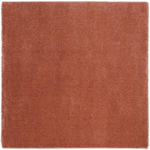 Staro ružový štvorcový koberec New - Tkaný, interiérový, bytový, kusový, štvorcový koberec, z polypropylénu, s vysokým vlasom, jednofarebný, minimalistický štýl –200 x 200 cm