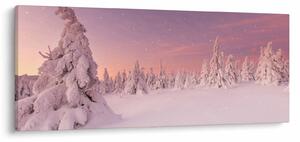 Obraz - Stromy pod snehovou prikrývkou (120x50 cm)