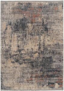 Tmavší abstraktný koberec Solist - 65 x 130 cm , Tkaný, bytový koberec, kusový, obdĺžnikový koberec, z polyesteru, s krátkym vlasom, moderný štýl