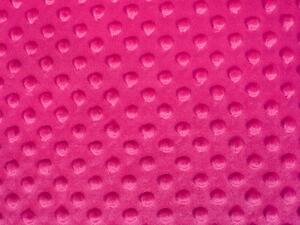 Biante Hrejivé posteľné obliečky Minky 3D bodky MKP-018 Purpurové Jednolôžko 140x200 a 70x90 cm
