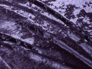 Dekoračná látka krčený zamat Diana DI-006 Tmavo fialová - šírka 155 cm