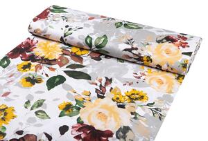 Biante Detské bavlnené posteľné obliečky do postieľky Sandra SA-217 Veľké žlté kvety Do postieľky 90x120 a 40x60 cm