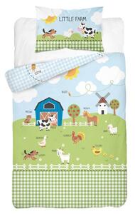 DETEXPOL Obliečky do postieľky Malá farma Bavlna, 100/135, 40/60 cm