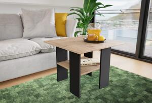Vysoký konferenčný stôl Espina, dub artisan/čierny, 60x60cm