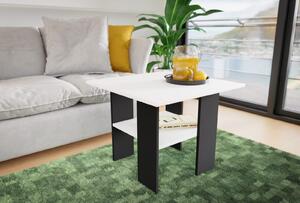 Vysoký konferenčný stôl Espina, biely/čierny, 60x60cm