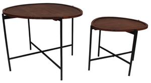 SADA KONFERENČNÝCH STOLÍKOV, hnedá, drevo, 65/58/45 cm MID.YOU - Obývacie zostavy, Online Only