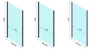 Rea Rapid Swing, 3-stenový sprchovací kút 100 (dvere) x 100 (stena) x 100 (stena) x 195 cm, 6mm číre sklo, zlatý lesklý profil, KPL-09415