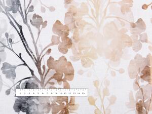 Biante Zamatový obdĺžnikový obrus Tamara TMR-008 Hnedé a sivé popínavé rastliny 50x100 cm