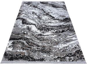 Obdĺžnikový koberec 160x220 cm STEFANO - šedý / čierny