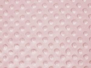 Biante Hrejivé posteľné obliečky Minky 3D bodky MKP-032 Púdrovo ružové Predĺžené 140x220 a 70x90 cm