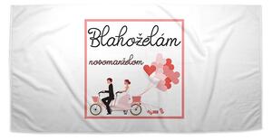 Sablio Uterák Blahoželám novomanželom - 30x50 cm
