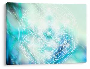 Obraz - Merkaba v tyrkysovom pozadí (70x50 cm)