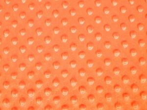 Biante Hrejivé posteľné obliečky Minky 3D bodky MKP-022 Oranžové Predĺžené 140x220 a 70x90 cm
