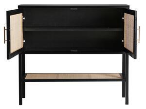 MUZZA Konzolový stolík lieben 110 x 30 cm čierny