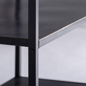 MUZZA Konzolový stolík toble 75 x 38 cm čierny