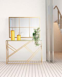MUZZA Konzolový stolík geblen 115 x 30 cm zlatý