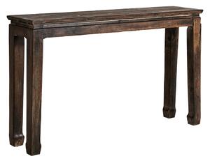 MUZZA Konzolový stolík xiliar 130 x 30 cm hnedý