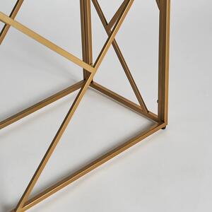 MUZZA Konzolový stolík geblen 115 x 30 cm zlatý