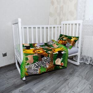 Sablio Mikroplyšové detské obliečky do postieľky Zvieratká - 100x135 / 40x60