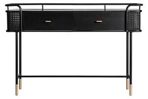 MUZZA Konzolový stolík suffen 120 x 35 cm čierny