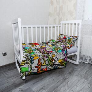 Sablio Mikroplyšové detské obliečky do postieľky Graffiti - 130x90 / 40x60