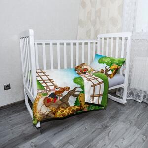 Sablio Mikroplyšové detské obliečky do postieľky Zvieratká 2 - 130x90 / 40x60