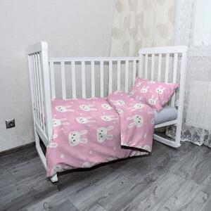Sablio Mikroplyšové detské obliečky do postieľky Králičky - 100x135 / 40x60
