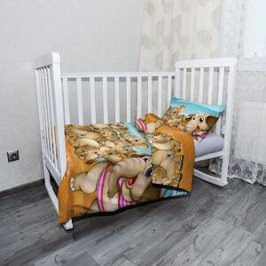 Sablio Mikroplyšové detské obliečky do postieľky Slony - 130x90 / 40x60