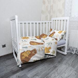 Sablio Mikroplyšové detské obliečky do postieľky Medvede - 120x90 / 40x60