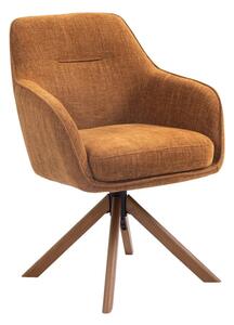 Oranžové čalúnené jedálenské kreslá v súprave 2 ks Avola – Unique Furniture