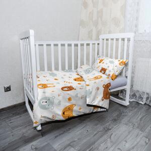 Sablio Mikroplyšové detské obliečky do postieľky Medveď a líška - 120x90 / 40x60