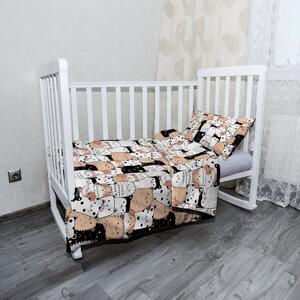 Sablio Mikroplyšové detské obliečky do postieľky Roztomilé zvieratká - 130x90 / 40x60