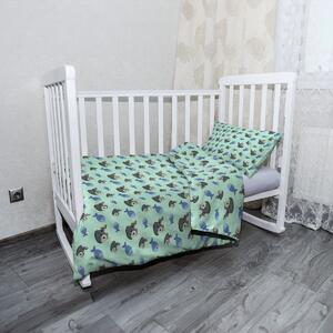 Sablio Mikroplyšové detské obliečky do postieľky Mačky a rybičky - 120x90 / 40x60