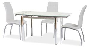Jedálenský stôl SIG-GD019 biela/chróm