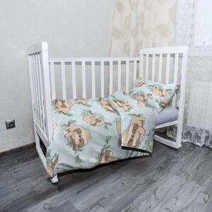 Sablio Mikroplyšové detské obliečky do postieľky Leňochody na konári - 100x135 / 40x60